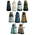 Doctor Who THE DALEKS PARLIAMENT SET - 10 Classic Dalek Figures Box Set + Magazine DWSUK002, close-up detail