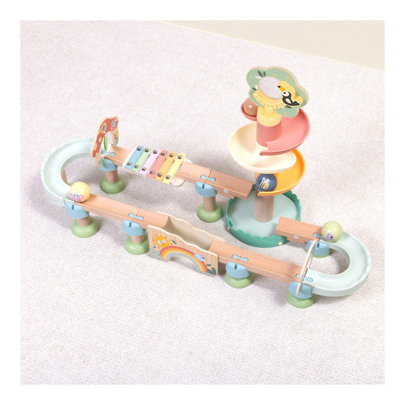 Wooden Ball Drop Track Set