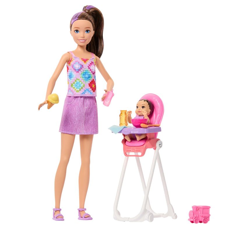 Barbie Skipper Babysitters Inc. Playset with High Chair & Accessories - Image