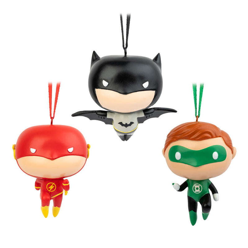 DC Comics Batman, Flash and Green Lantern Set of 3 Christmas Ornaments alternate view