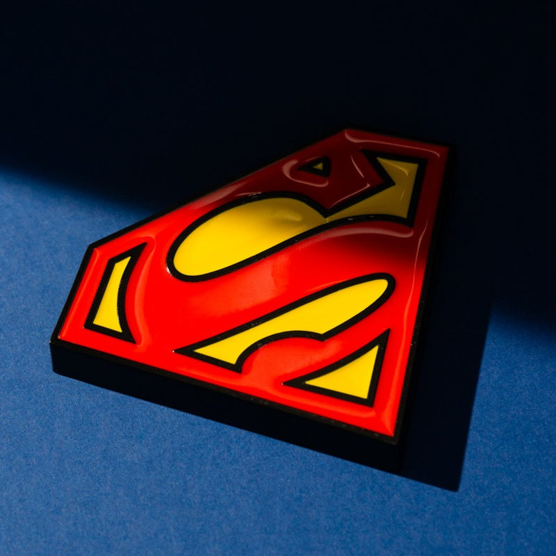 DC Comics Superman Bottle Opener Fridge Magnet close up detail