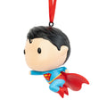 DC Comics Superman, Wonder Woman and Aquaman Set of 3 Christmas Ornaments close up detail