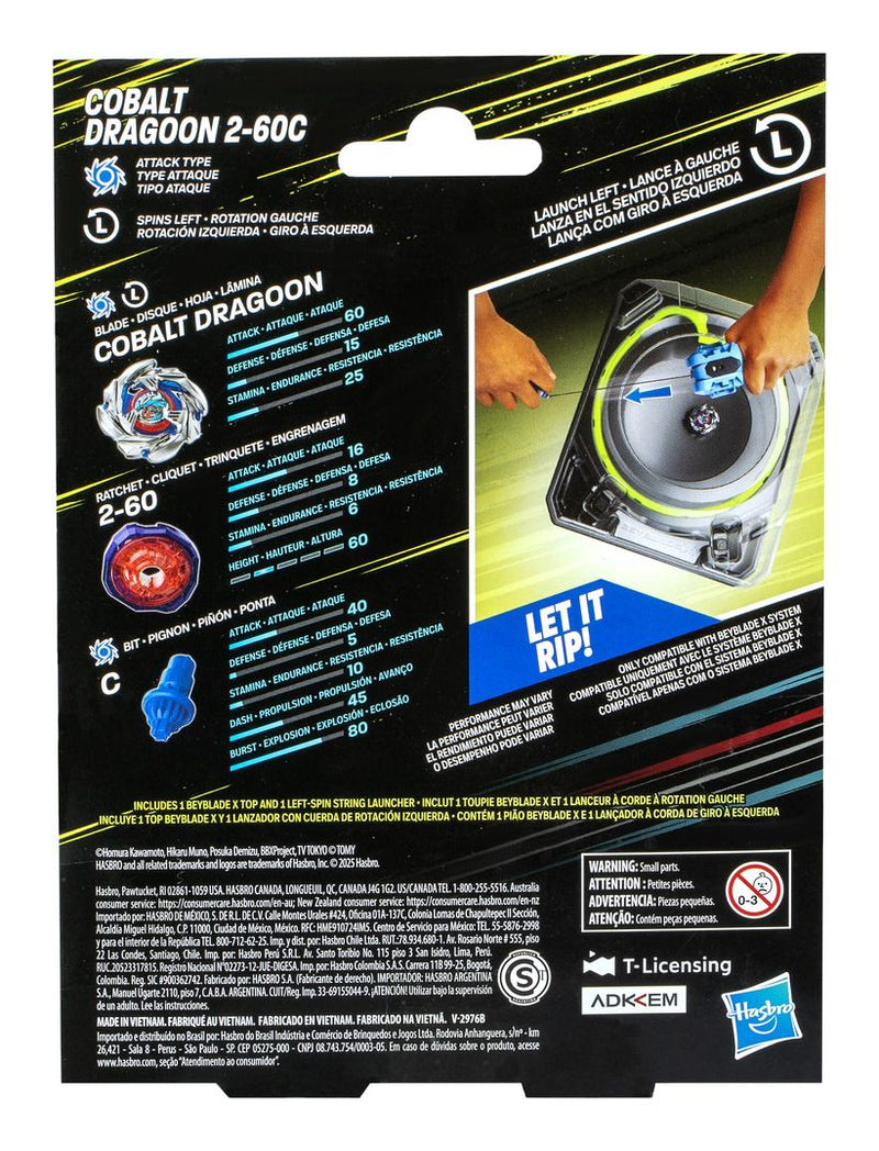 Beyblade X Cobalt Dragoon 2-60C Launcher Set - Image