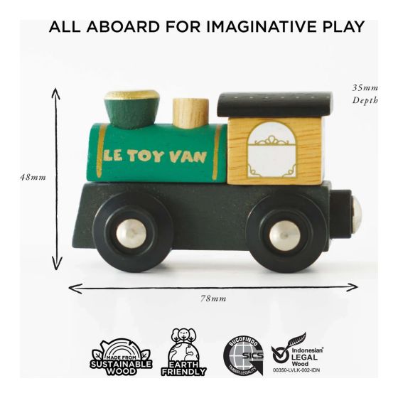 LTV Great Green Train & Goods Wagons 5pc