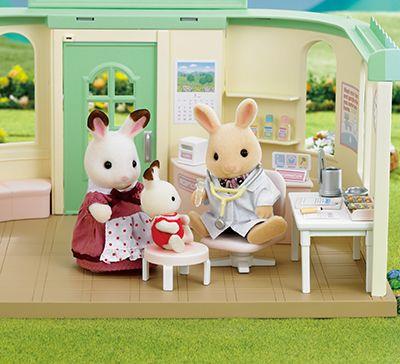 Sylvanian Families Country Doctor Toy Building Playset for Ages 3 & Up, side angle