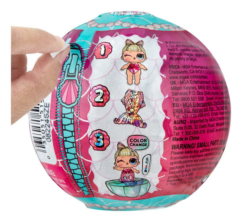 L.O.L Surprise Mermaids Baby Sisters Assortment in PDQ, close-up detail