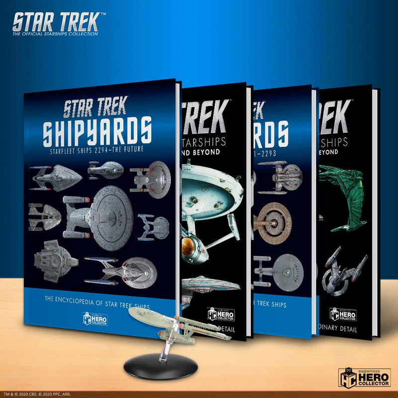 Eaglemoss STAR TREK Shipyards Starships: 2294 To The Future The Encyclopedia of Starfleet Ships Book, close-up detail