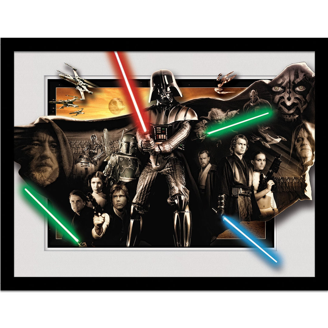 Star Wars Vader Cloak Breakout 3D Effect Framed 30 x 40 cm Collector Print