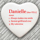 Personalised Definition of My Valentine Heart Keepsake
