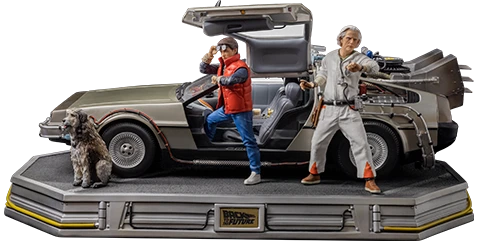 Iron Studios Back to the Future DeLorean (Full Set) 1/10 Art Scale Limited Edition Statue