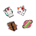 Demon Slayer Enamel Pin Badge Set of 4 Zinc Alloy