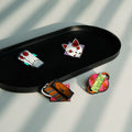 Demon Slayer Enamel Pin Badge Set of 4 Zinc Alloy side angle