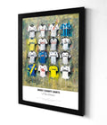 Derby County FC Shirts - A2 Signed Limited Edition Prints, side angle