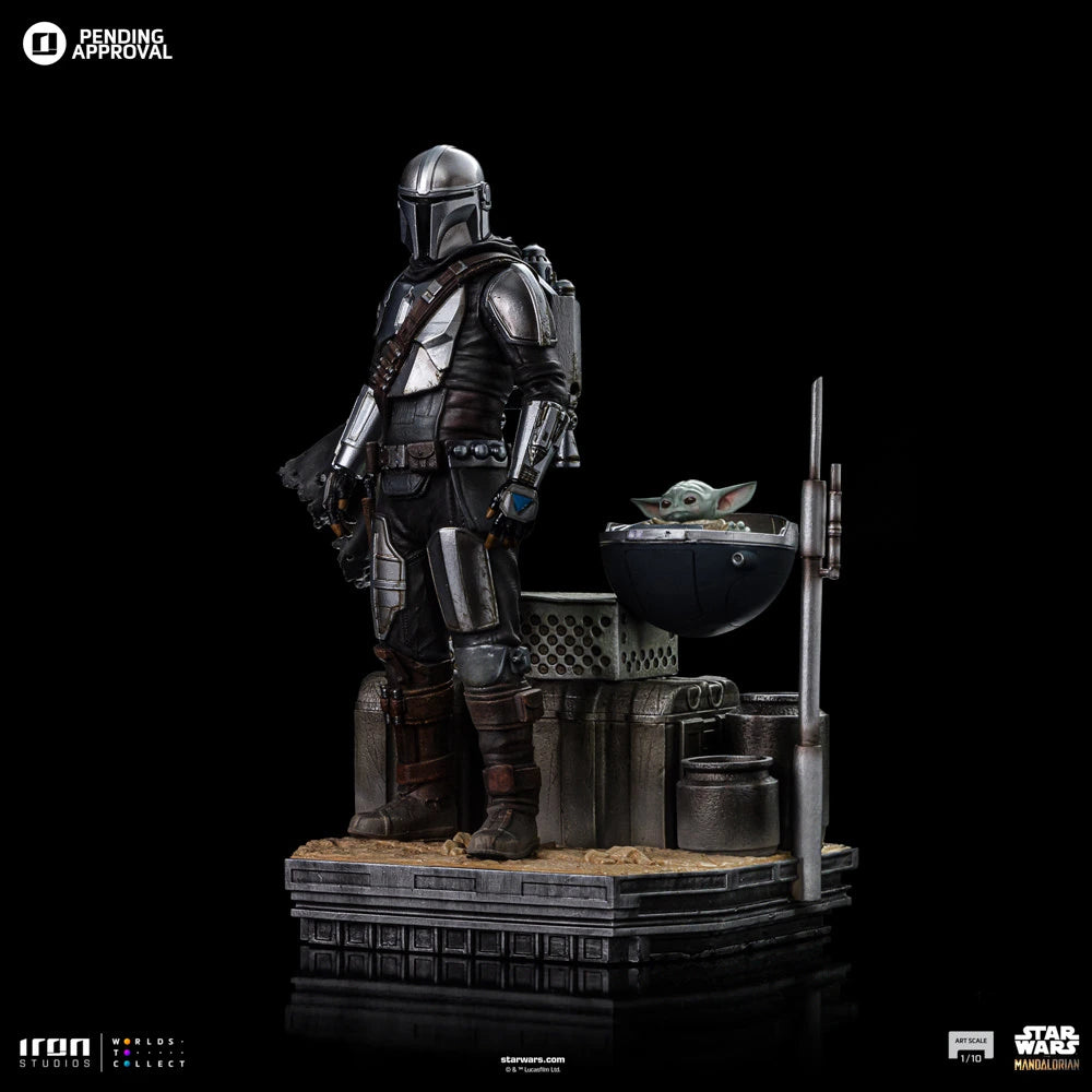 Iron Studios Star Wars The Mandalorian Din Djarin and Grogu 1/10 Art Scale Limited Edition Statue