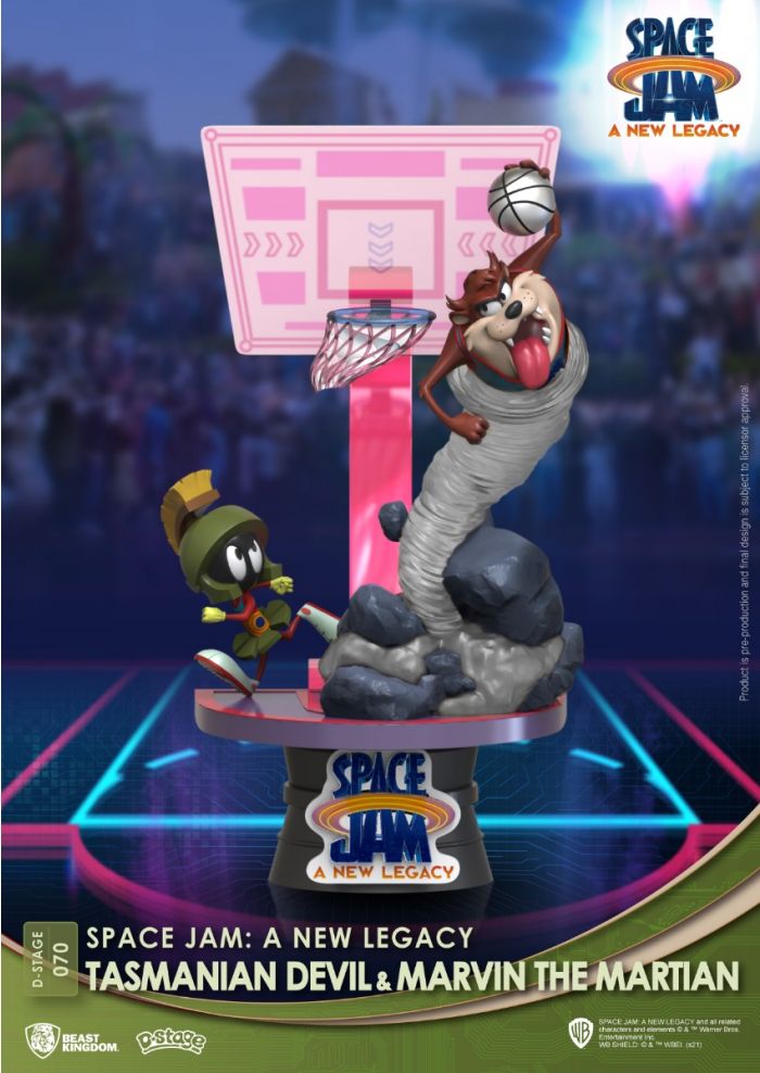 Beast Kingdom Tasmanian Devil & Marvin the Martian Space Jam: A New Legacy DS-070 Diorama Stage
