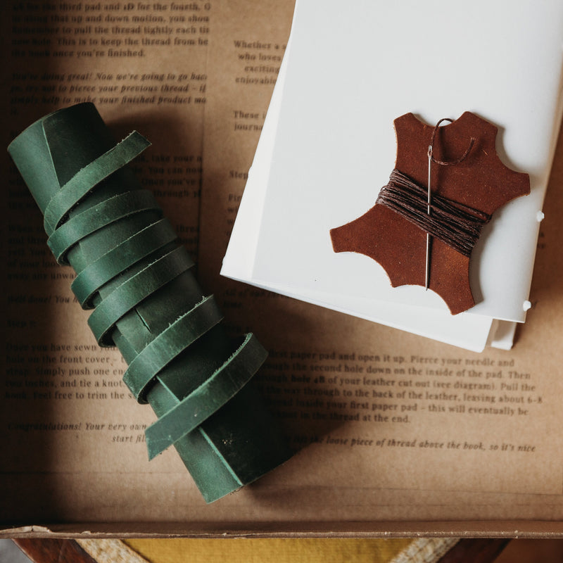 Make Your Own Leather Journal (A6), showing reverse
