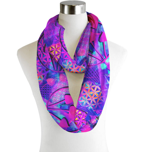 Penny Banger Mushroom Festival - Infinity Scarf - Chiffon collectible from https://britishmade.gifts/