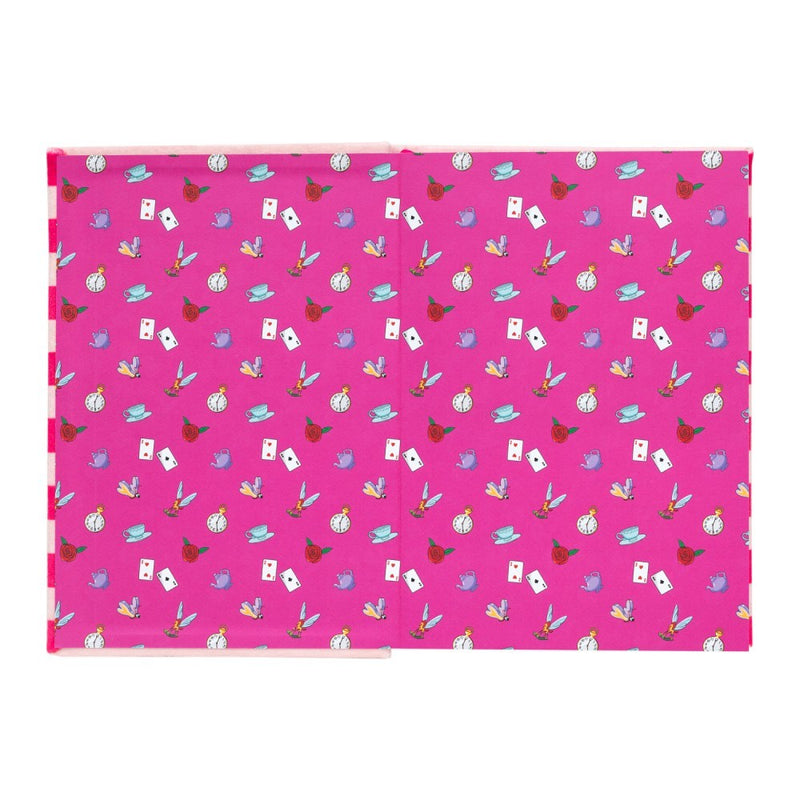 Disney Alice in Wonderland Cheshire Cat Premium A5 Plush Cover Notebook side angle