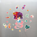 Disney Alice in Wonderland Die-Cut Magnet Set close up detail