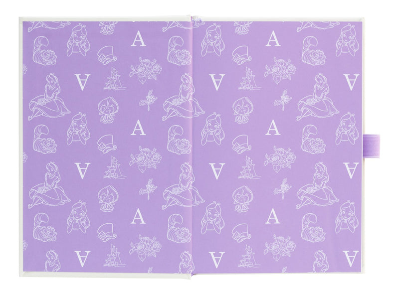Disney Alice in Wonderland Premium A5 Notebook with Pen side angle