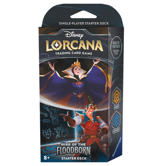 Disney Lorcana: Rise Of The Floodborn Starter Deck – The Queen & Gaston