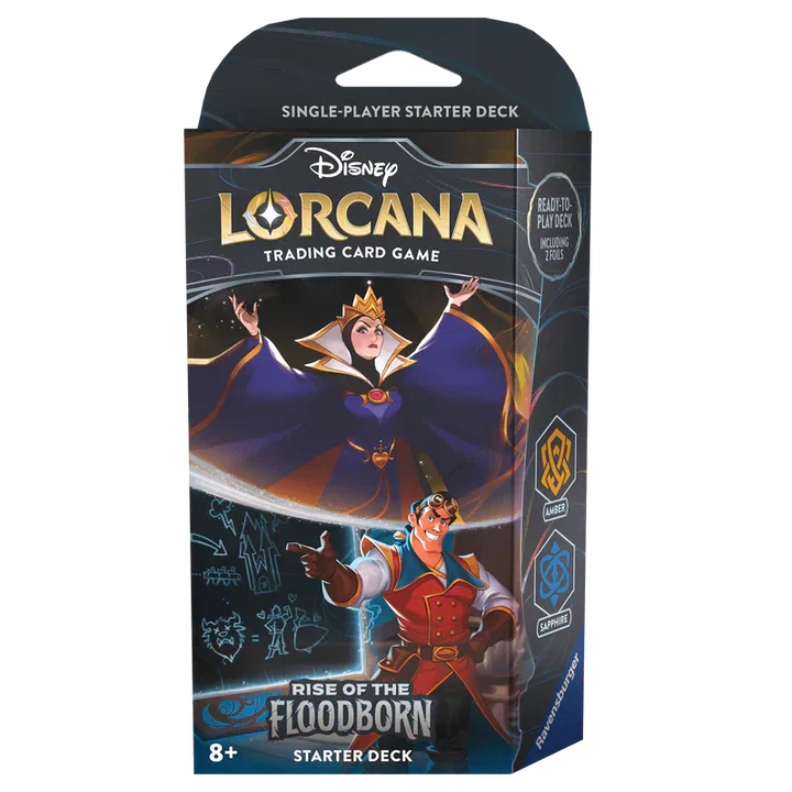 Disney Lorcana: Rise Of The Floodborn Starter Deck – The Queen & Gaston