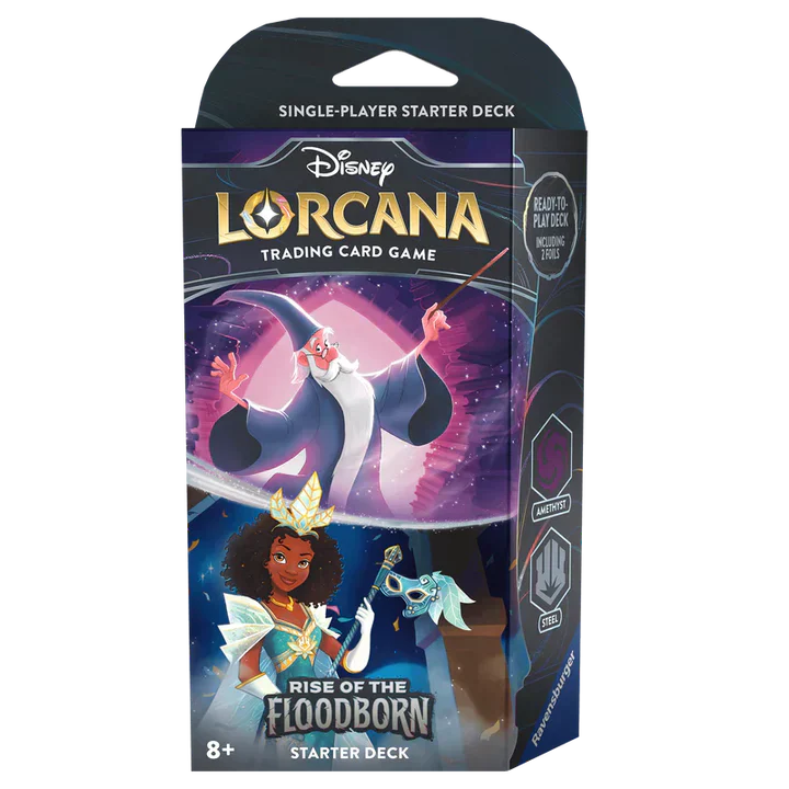 Disney Lorcana: Rise Of The Floodborn Starter Deck – Merlin & Tiana