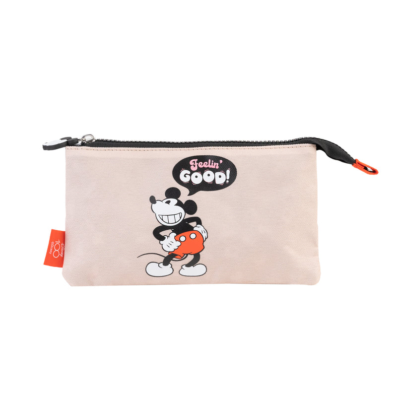 Disney Mickey Mouse 100th Anniversary 3 Compartment Pencil Case