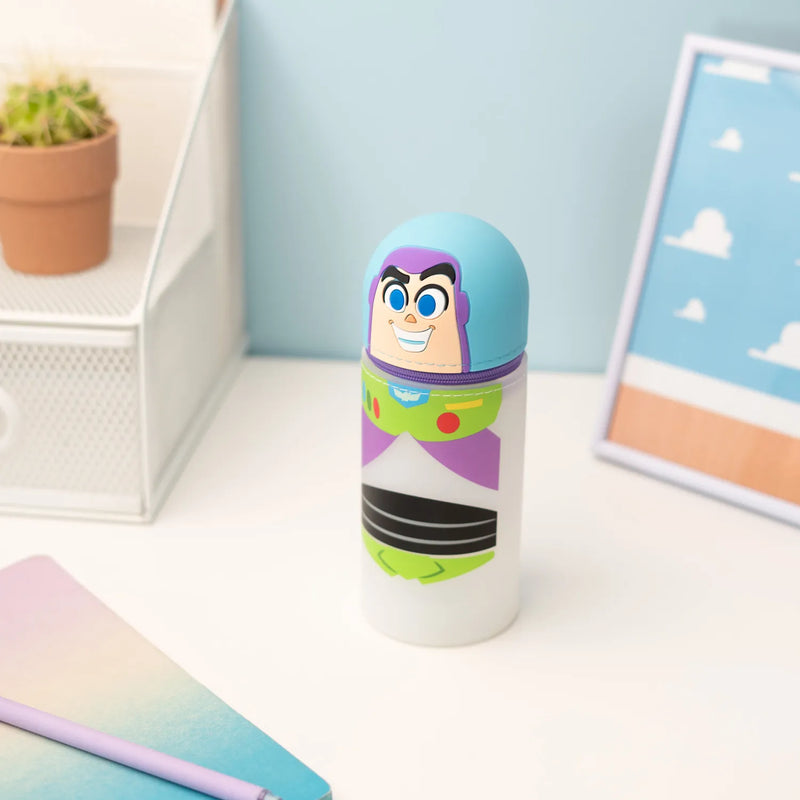 Disney Pixar Toy Story Buzz Lightyear Expandable Pencil Case close up detail