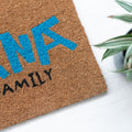 Disney Stitch Ohana Door Mat design detail