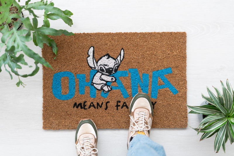 Disney Stitch Ohana Door Mat packaging view