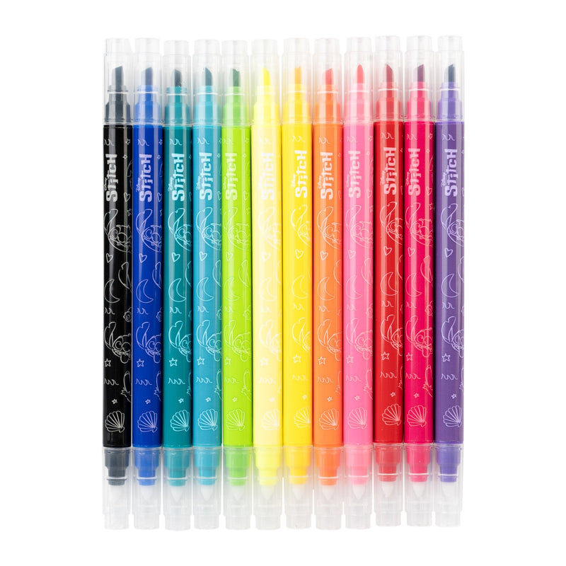Disney Stitch Erasable Markers Set of 12 Dual Tip Pens
