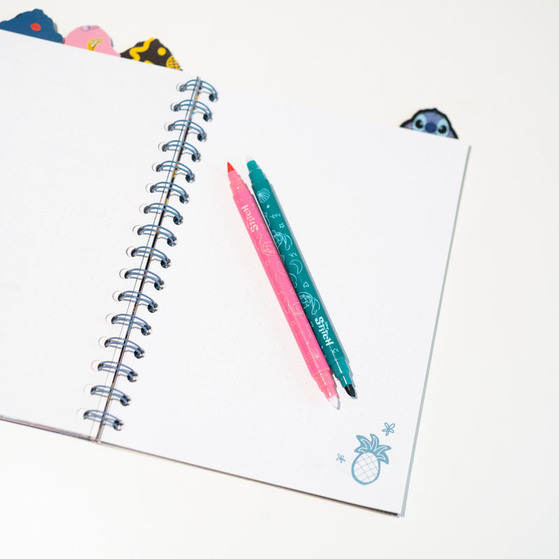 Disney Stitch Erasable Markers Set of 12 Dual Tip Pens design detail