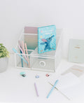 Disney Stitch Tropical Sticky Notepad A6 with 5 Sticker Types side angle