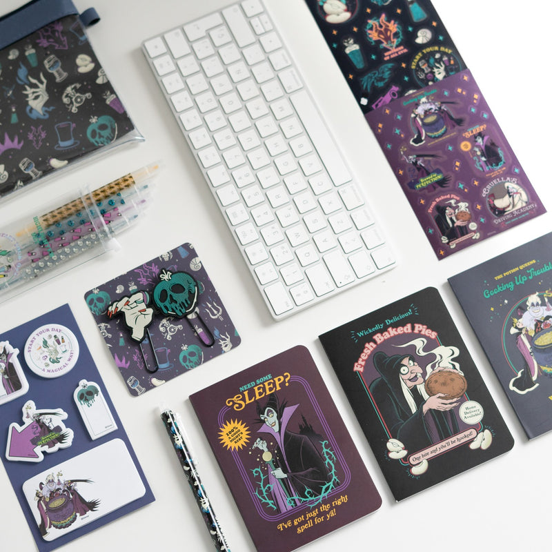 Disney Villains Stationery Set with A6 Notebooks side angle