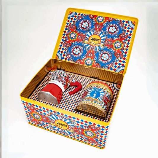 Bialetti X Dolce&Gabbana Sicilian Cart Gift Set (Moka 3 Cup and Coffee), alternate view