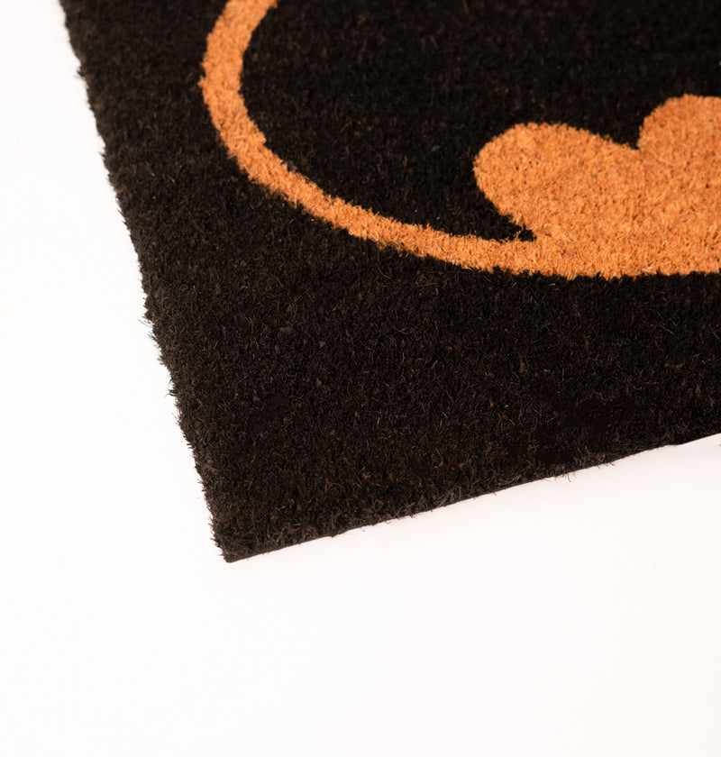 DC Comics Batman Logo Coir Doormat With Non-Slip Base side angle