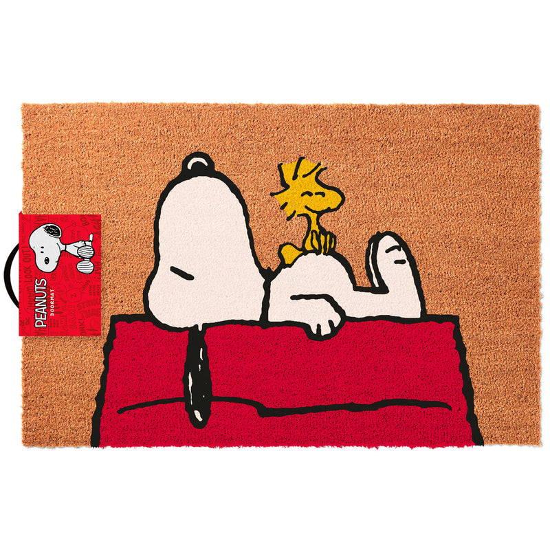 Snoopy Coconut Coir Doormat with Anti-Slip PVC Base