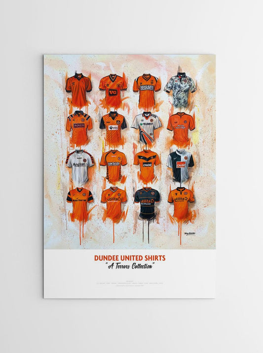 Dundee United FC Shirts - A2 Signed Limited Edition Prints, alternate view