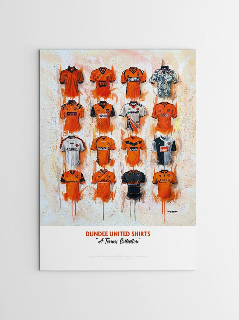 Dundee United FC Shirts - A2 Signed Limited Edition Prints, alternate view