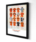 Dundee United FC Shirts - A2 Signed Limited Edition Prints, side angle