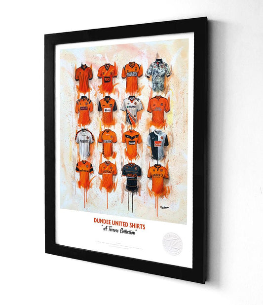 Dundee United FC Shirts A3 collectible from Terry Kneeshaw Art