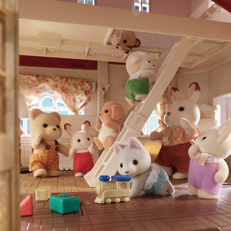 Sylvanian Families Red Roof Country Home Secret Attic Playroom Ages 3+, close-up detail