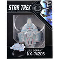 U.S.S. Defiant NX-74205 (Defiant-class) Diecast Model Ship (Eaglemoss / Star Trek), in display