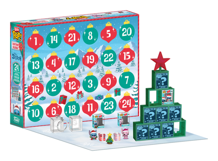 Stitch Holiday Advent Countdown Calendar Funko Bitty Pop! Vinyl Figure, close up detail