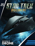 Section 31 Drone Model Diecast Ship Discovery (Eaglemoss / Star Trek), in display