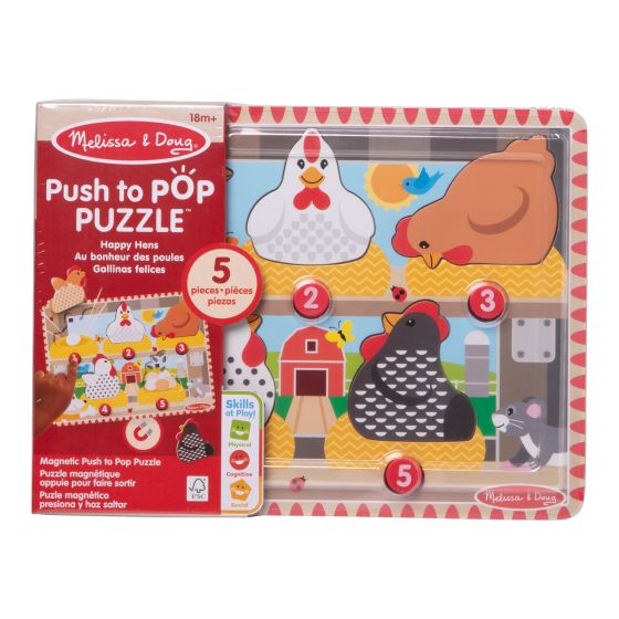 Melissa & Doug Magnetic Press&Pop Wooden Puzzle