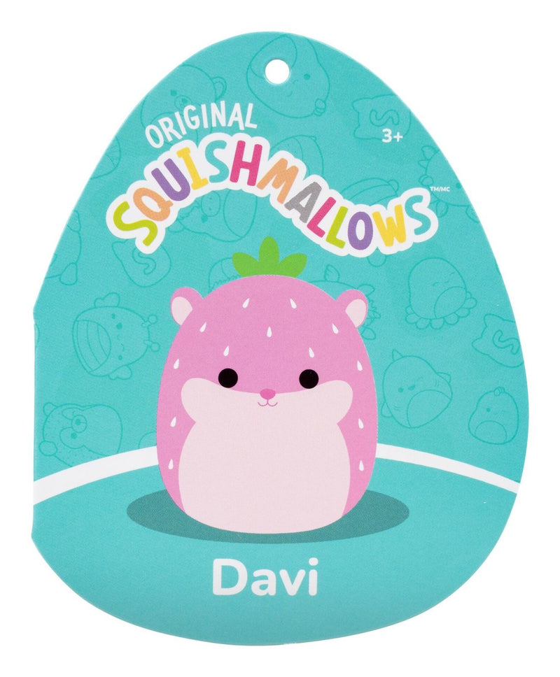 Original Squishmallows 16-Inch Davi the Strawberry Hamster - Image