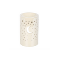 Iridescent White Moon Pillar Oil Burner