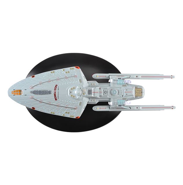 U.S.S. Voyager NCC-73602 (Sternbach concept) Model Diecast Ship (Eaglemoss / Star Trek), side angle